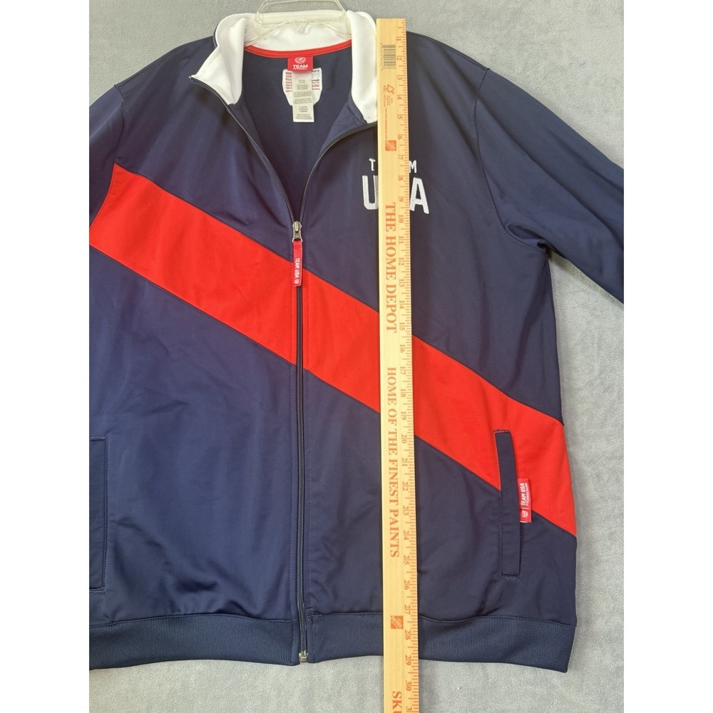 Team USA Olympic Team Apparel Track Jacket Men's XL Navy Full Zip Pockets - Picture 5 of 7